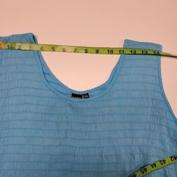 Blue Long Dress Sleeveless Rayon Long Dress Maxi Dress - Size L/XL - New! - Picture 5 of 11